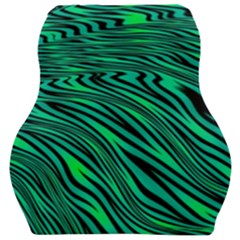 Black And Green Abstract Stripes Pattern Car Seat Velour Cushion 