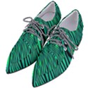 Black and Green Abstract Stripes Pattern Pointed Oxford Shoes View2