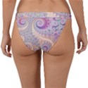 Pastel Pink Intricate Swirls Spirals  Band Bikini Bottom View2