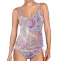 Pastel Pink Intricate Swirls Spirals  Tankini Set View1