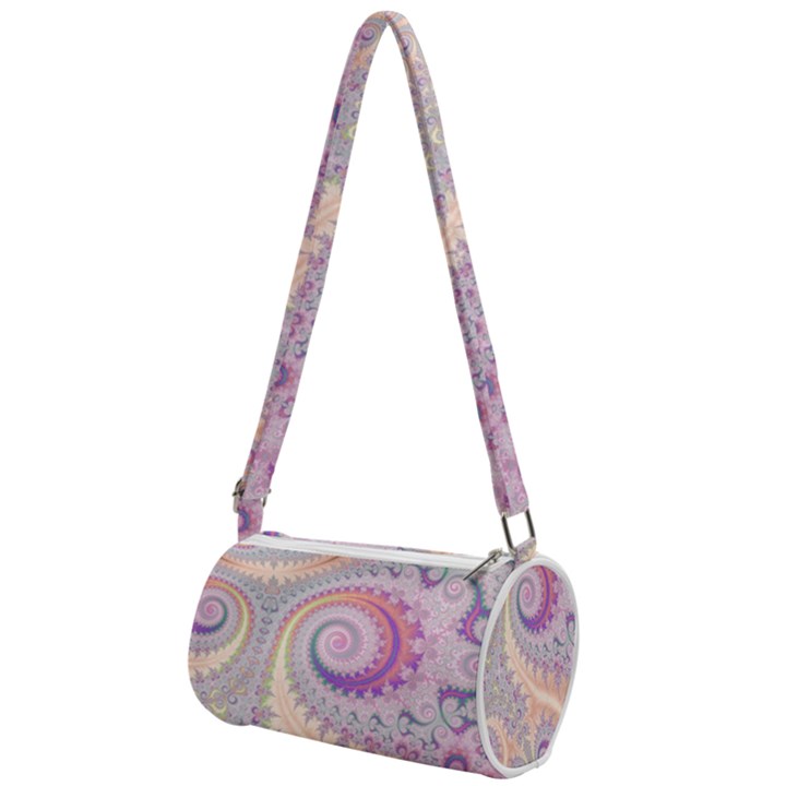 Pastel Pink Intricate Swirls Spirals  Mini Cylinder Bag