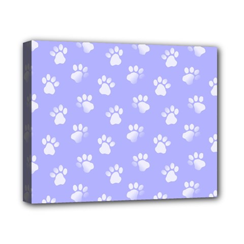 Animal Cat Dog Paw Prints Pattern Canvas 10  X 8  (stretched) by SpinnyChairDesigns