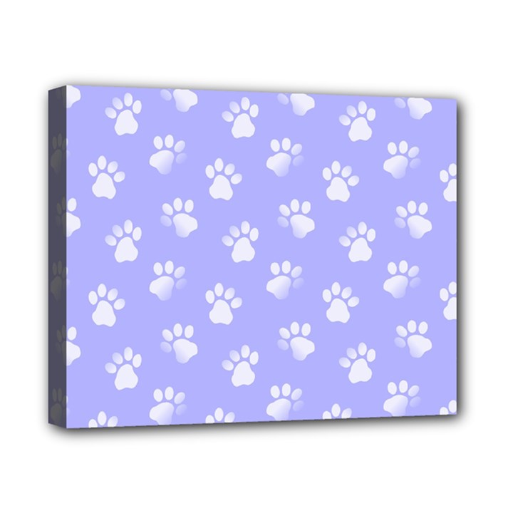 Animal Cat Dog Paw Prints Pattern Canvas 10  x 8  (Stretched)