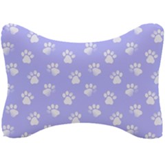 Animal Cat Dog Paw Prints Pattern Seat Head Rest Cushion by SpinnyChairDesigns