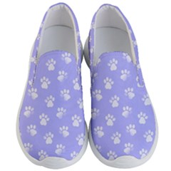 Animal Cat Dog Paw Prints Pattern Men s Lightweight Slip Ons by SpinnyChairDesigns