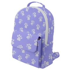 Animal Cat Dog Paw Prints Pattern Flap Pocket Backpack (small) by SpinnyChairDesigns