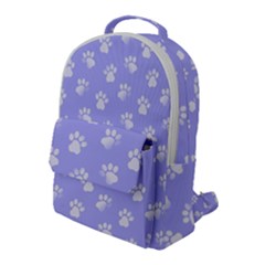 Animal Cat Dog Paw Prints Pattern Flap Pocket Backpack (large) by SpinnyChairDesigns