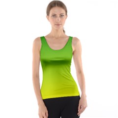 Avocado Ombre Green Yellow Gradient Tank Top by SpinnyChairDesigns