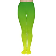 Avocado Ombre Green Yellow Gradient Tights by SpinnyChairDesigns