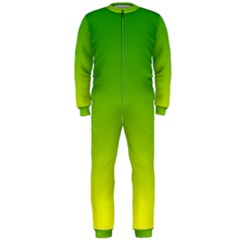 Avocado Ombre Green Yellow Gradient Onepiece Jumpsuit (men)  by SpinnyChairDesigns