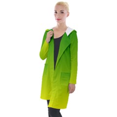 Avocado Ombre Green Yellow Gradient Hooded Pocket Cardigan by SpinnyChairDesigns