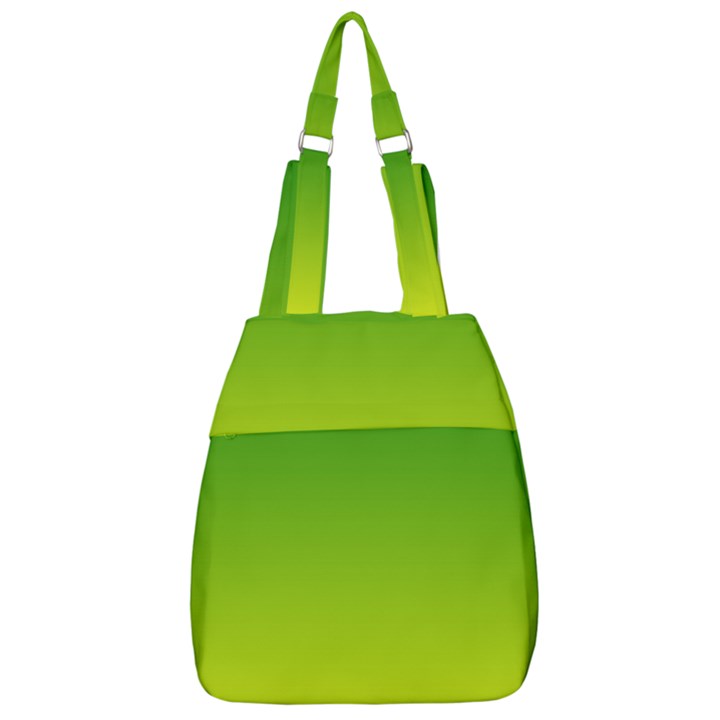 Avocado Ombre Green Yellow Gradient Center Zip Backpack