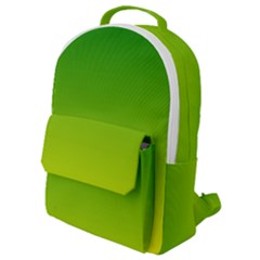 Avocado Ombre Green Yellow Gradient Flap Pocket Backpack (small) by SpinnyChairDesigns