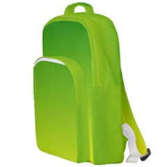 Avocado Ombre Green Yellow Gradient Double Compartment Backpack by SpinnyChairDesigns