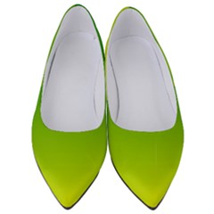 Avocado Ombre Green Yellow Gradient Women s Low Heels by SpinnyChairDesigns