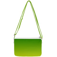 Avocado Ombre Green Yellow Gradient Double Gusset Crossbody Bag by SpinnyChairDesigns