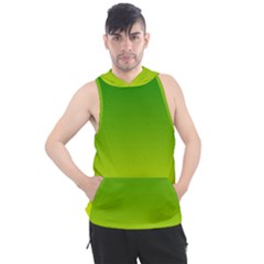 Avocado Ombre Green Yellow Gradient Men s Sleeveless Hoodie by SpinnyChairDesigns