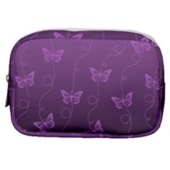 Purple Butterflies Pattern Make Up Pouch (small)