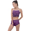 Purple Butterflies Pattern Summer Cropped Co-Ord Set View1