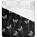 Black and White Butterfly Pattern Duvet Cover (King Size) View1