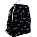 Black and White Butterfly Pattern Top Flap Backpack View2