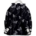 Black and White Butterfly Pattern Top Flap Backpack View3