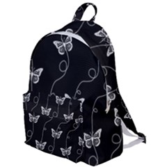 Black And White Butterfly Pattern The Plain Backpack by SpinnyChairDesigns