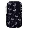 Black and White Butterfly Pattern Waist Pouch (Large) View1