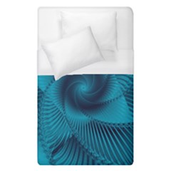 Cerulean Blue Pinwheel Floral Design Duvet Cover (single Size) by SpinnyChairDesigns