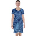 Blue Floral Fern Swirls And Spirals  Short Sleeve Nightdress View1