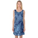 Blue Floral Fern Swirls And Spirals  Sleeveless Satin Nightdress View1