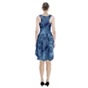 Blue Floral Fern Swirls And Spirals  Racerback Midi Dress View2