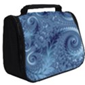 Blue Floral Fern Swirls And Spirals  Full Print Travel Pouch (Big) View2