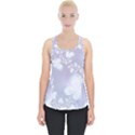 Pale Violet and White Floral Pattern Piece Up Tank Top View1