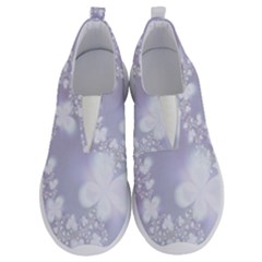 Pale Violet And White Floral Pattern No Lace Lightweight Shoes by SpinnyChairDesigns