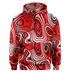 Black Red White Abstract Stripes Men s Core Hoodie by SpinnyChairDesigns