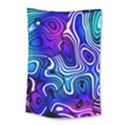 Blue Purple Abstract Stripes Small Tapestry View1