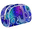 Blue Purple Abstract Stripes Makeup Case (Medium) View1