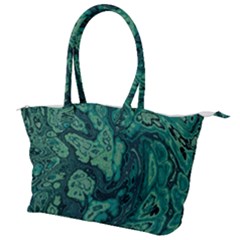 Dark Green Marbled Texture Canvas Shoulder Bag by SpinnyChairDesigns