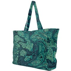 Dark Green Marbled Texture Simple Shoulder Bag by SpinnyChairDesigns