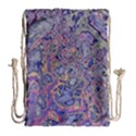 Colorful Marbled Paint Texture Drawstring Bag (Large) View2