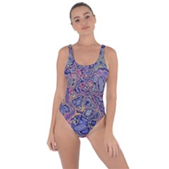 Colorful Marbled Paint Texture Bring Sexy Back Swimsuit by SpinnyChairDesigns