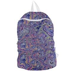 Colorful Marbled Paint Texture Foldable Lightweight Backpack by SpinnyChairDesigns