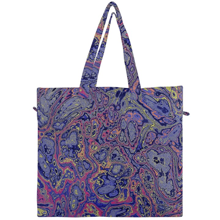 Colorful Marbled Paint Texture Canvas Travel Bag