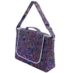 Colorful Marbled Paint Texture Box Up Messenger Bag by SpinnyChairDesigns