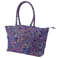 Colorful Marbled Paint Texture Canvas Shoulder Bag by SpinnyChairDesigns