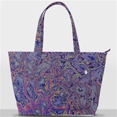 Colorful Marbled Paint Texture Back Pocket Shoulder Bag  by SpinnyChairDesigns