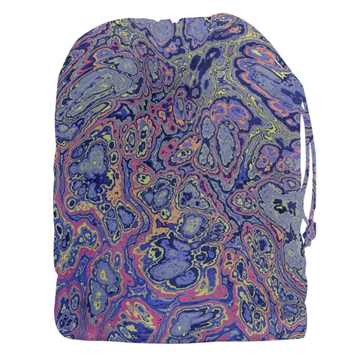 Colorful Marbled Paint Texture Drawstring Pouch (3XL)