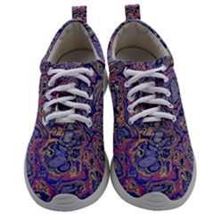 Colorful Marbled Paint Texture Mens Athletic Shoes by SpinnyChairDesigns