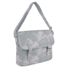 Mint Cream And White Intricate Swirl Spiral Buckle Messenger Bag by SpinnyChairDesigns